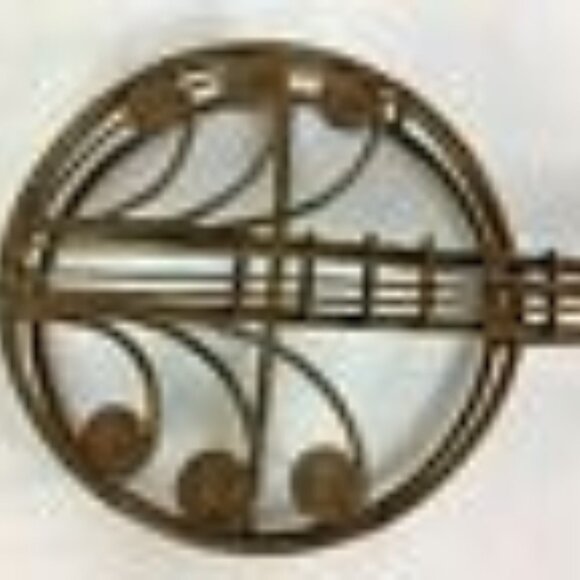 Banjo Midcentury Vintage Handmade Twisted Vine Art - Picture 3 of 16